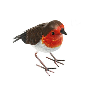 Primus 16cm Large Metal Robin Garden Ornament - Old Railway Line Garden Centre