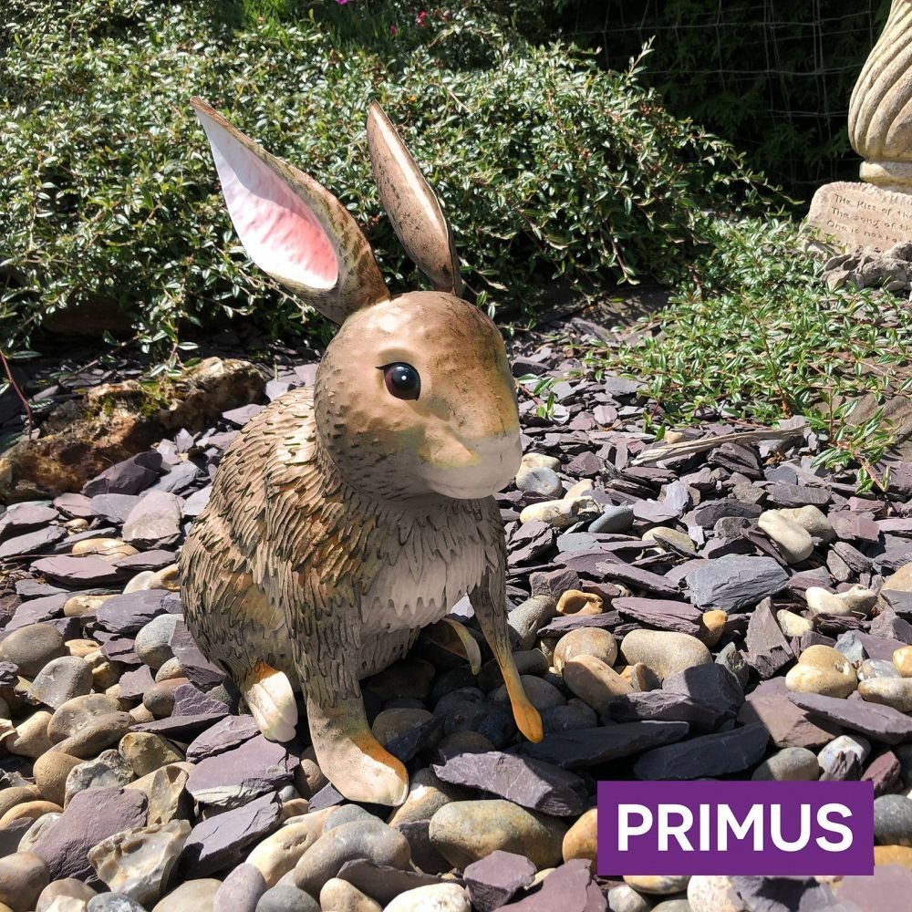 Primus 31cm Brown Metal Mommy Rabbit - Old Railway Line Garden Centre