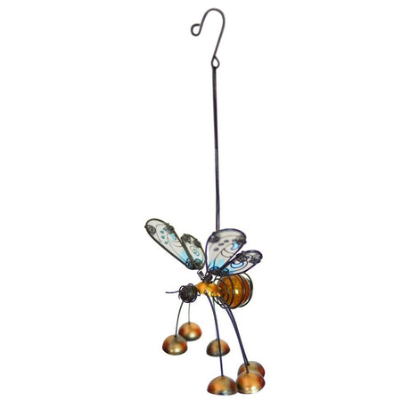Primus 33cm Glass Wing Fancy Honeybee Bobbin' Bells - Old Railway Line Garden Centre