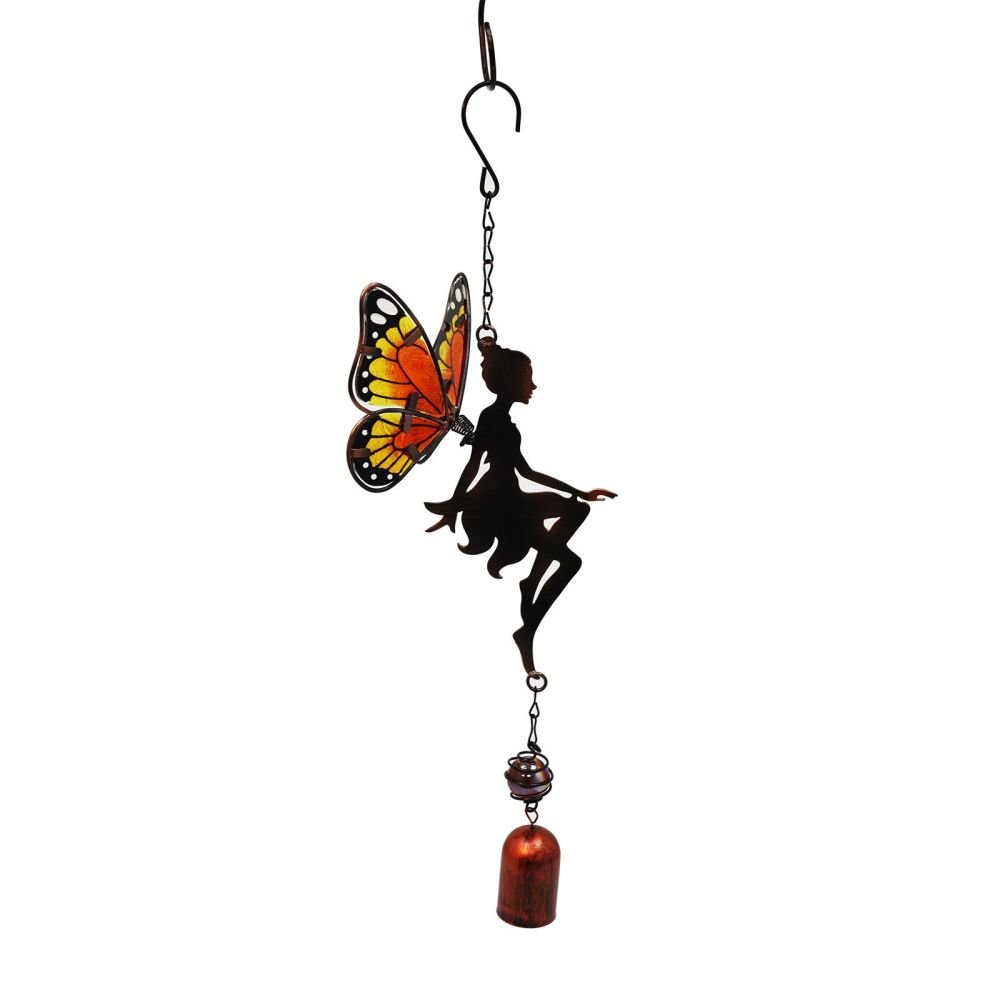 Primus 43cm Orange Hanging Fairy Bell Chime - Old Railway Line Garden Centre