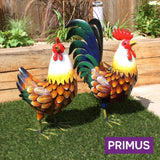 Primus 44cm Metal Farmyard Rooster - Old Railway Line Garden Centre