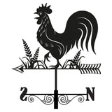Primus Metal Cockerel Silhouette Weathervane - Old Railway Line Garden Centre