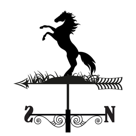 Primus Metal Rearing Horse Silhouette Weathervane - Old Railway Line Garden Centre
