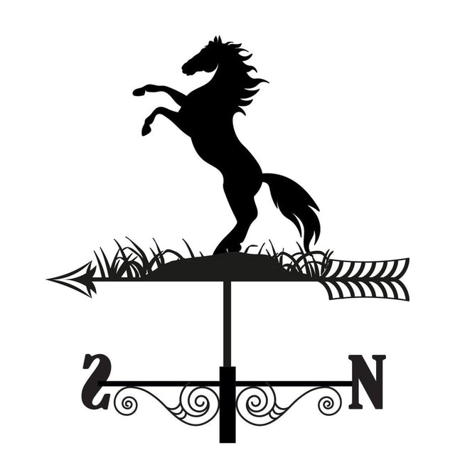 Primus Metal Rearing Horse Silhouette Weathervane - Old Railway Line Garden Centre