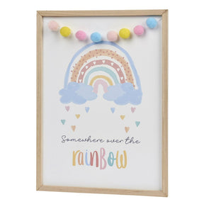 Richard Langs 35cm Pom Pom Rainbow Plaque - Old Railway Line Garden Centre