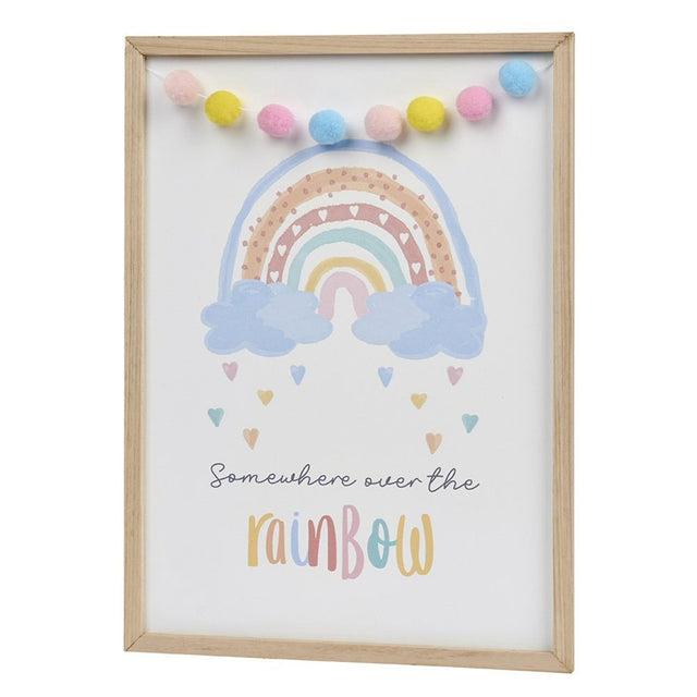 Richard Langs 35cm Pom Pom Rainbow Plaque - Old Railway Line Garden Centre