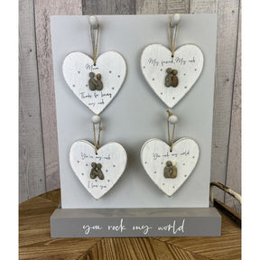 Richard Langs Pebble Heart Sign (Choice of 4) - Old Railway Line Garden Centre