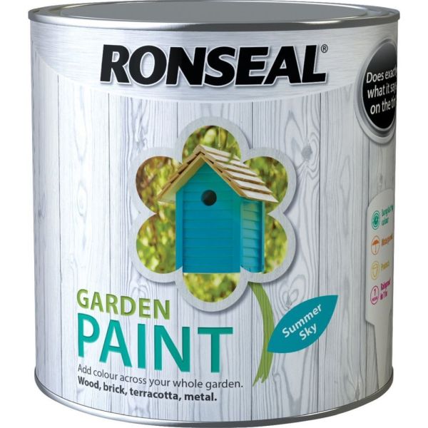 Ronseal 2.5 Litre Summer Sky Garden Colour Paint - Old Railway Line Garden Centre
