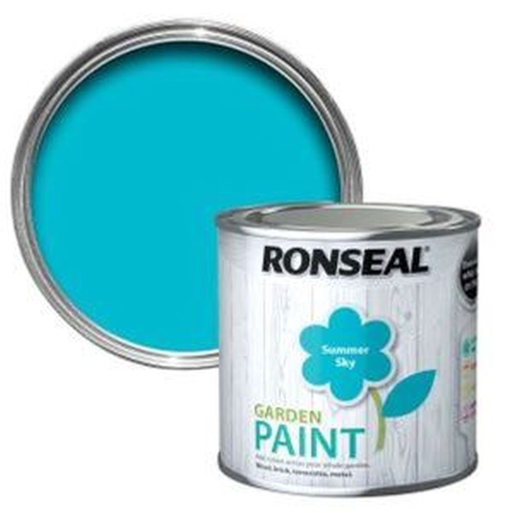Ronseal 250ml Summer Sky Colour Paint - Old Railway Line Garden Centre