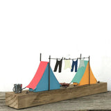 Shoeless Joe 20cm Metal Campsite Life Scene Decoration - Old Railway Line Garden Centre