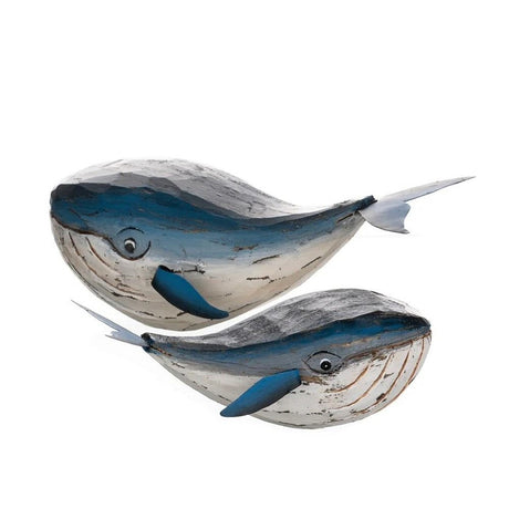 Shoeless Joe 33cm Mother & Child Whale Ornament (Set of 2) - Old Railway Line Garden Centre