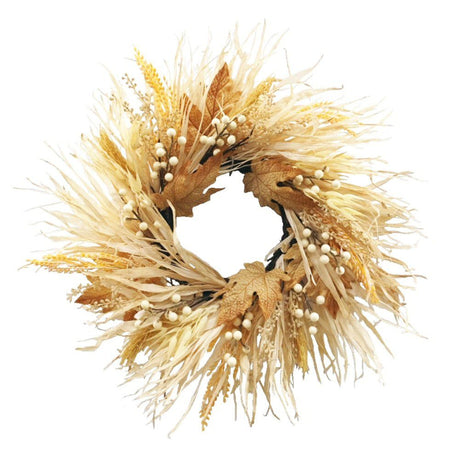 Sincere Floral 50cm Autumn Grass Foliage Wreath - Old Railway Line Garden Centre