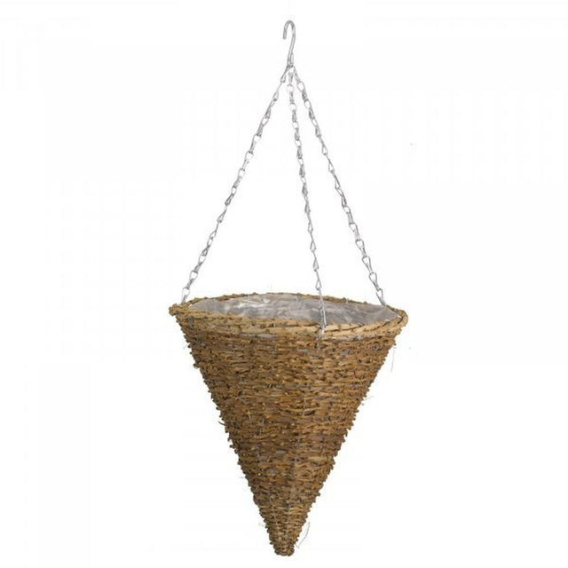 Smart Garden 12" Country Rattan Hanging Cone - Old Railway Line Garden Centre
