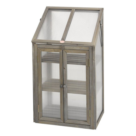 Smart Garden 1m Grey Timber GroZone Mini Greenhouse - Old Railway Line Garden Centre