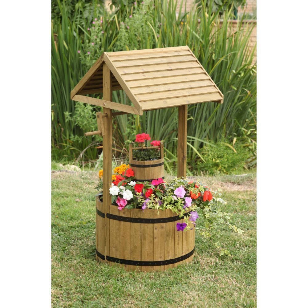 Smart Garden 1m Woodland Wishing Well Planter - Old Railway Line Garden Centre