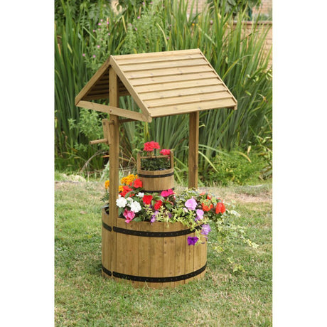 Smart Garden 1m Woodland Wishing Well Planter - Old Railway Line Garden Centre