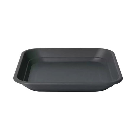 Stewarts 30cm Black Balconniere Plastic Square Tray - Old Railway Line Garden Centre