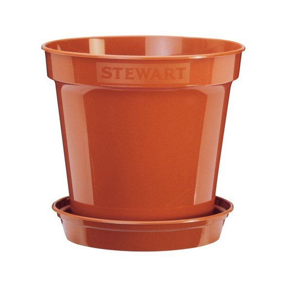 Stewarts 30cm Terracotta Plastic Flower Pot - Old Railway Line Garden Centre