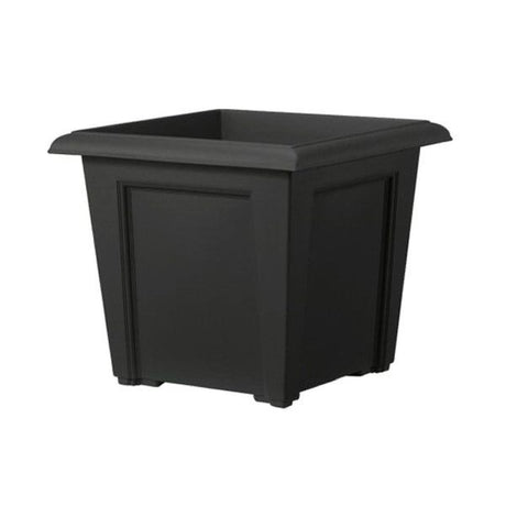 Stewarts 40cm Black Regency Square Plastic Planter - Old Railway Line Garden Centre