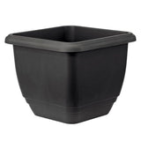 Stewarts 40cm Black Square Balconniere Plastic Planter - Old Railway Line Garden Centre