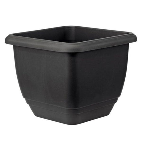 Stewarts 40cm Black Square Balconniere Plastic Planter - Old Railway Line Garden Centre