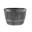 Stewarts 40cm Pewter Effect Blenheim Half Barrel Planter - Old Railway Line Garden Centre