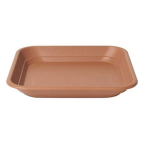 Stewarts 40cm Terracotta Balconniere Plastic Square Tray - Old Railway Line Garden Centre