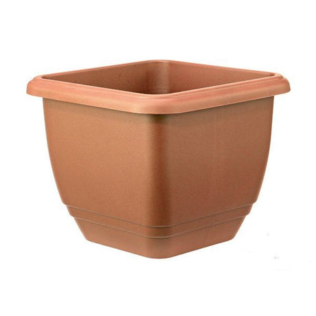 Stewarts 40cm Terracotta Square Balconniere Plastic Planter - Old Railway Line Garden Centre