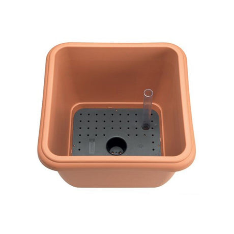 Stewarts 40cm Terracotta Square Balconniere Plastic Planter - Old Railway Line Garden Centre