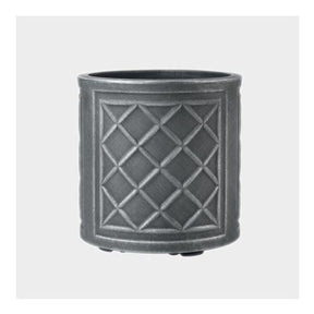 Stewarts 44cm Lead Effect Round Planter - Old Railway Line Garden Centre