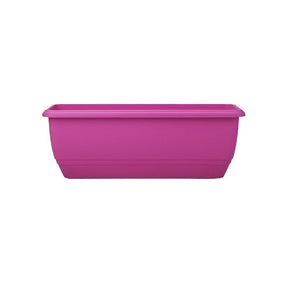 Stewarts 50cm Cherry Red Plastic Garden Patio Trough Planter - Old Railway Line Garden Centre