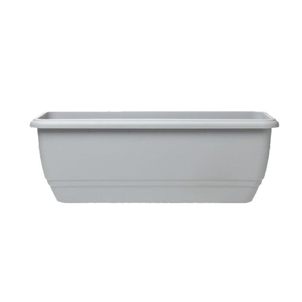Stewarts 50cm Dove Grey Plastic Garden Patio Trough Planter - Old Railway Line Garden Centre