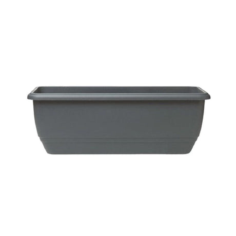 Stewarts 50cm Slate Grey Plastic Garden Patio Trough Planter - Old Railway Line Garden Centre