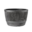 Stewarts 61cm Pewter Effect Blenheim Half Barrel Planter - Old Railway Line Garden Centre