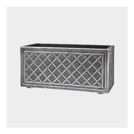 Stewarts 70cm Lead Effect Plastic Trough Planter - Old Railway Line Garden Centre