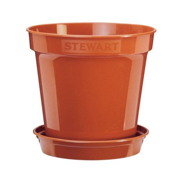 Stewarts Terracotta Plastic Flower Pot - Old Railway Line Garden Centre