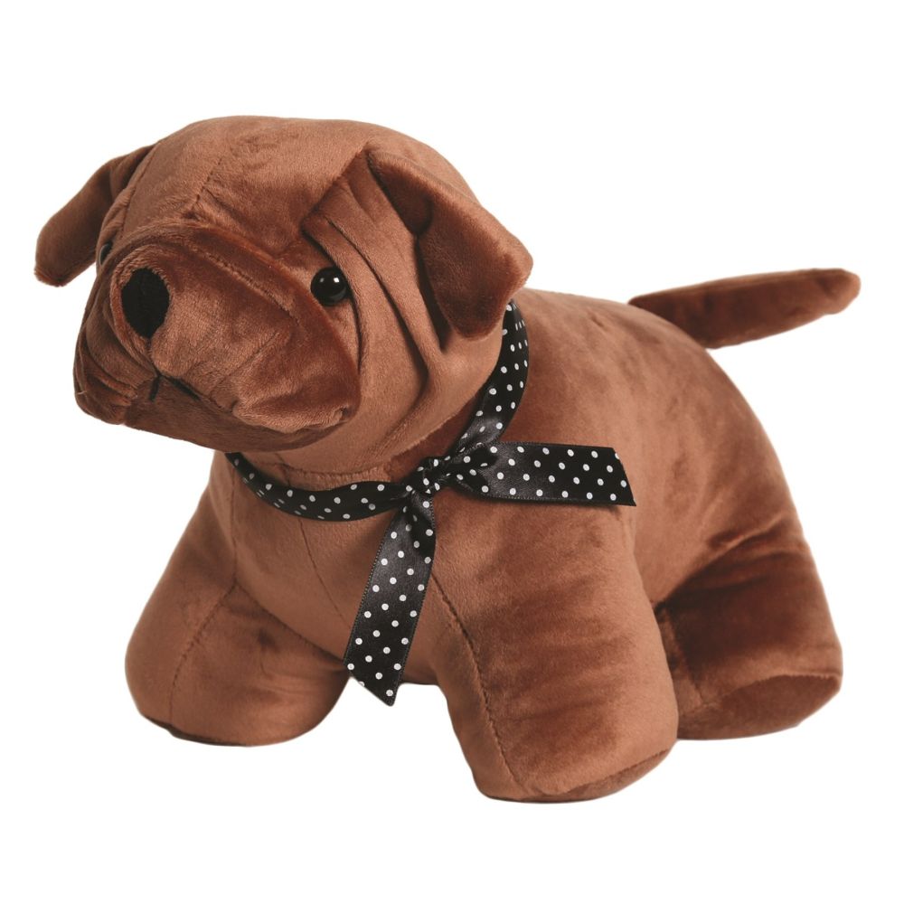Straits 24cm Brown Pug Door Stop - Old Railway Line Garden Centre