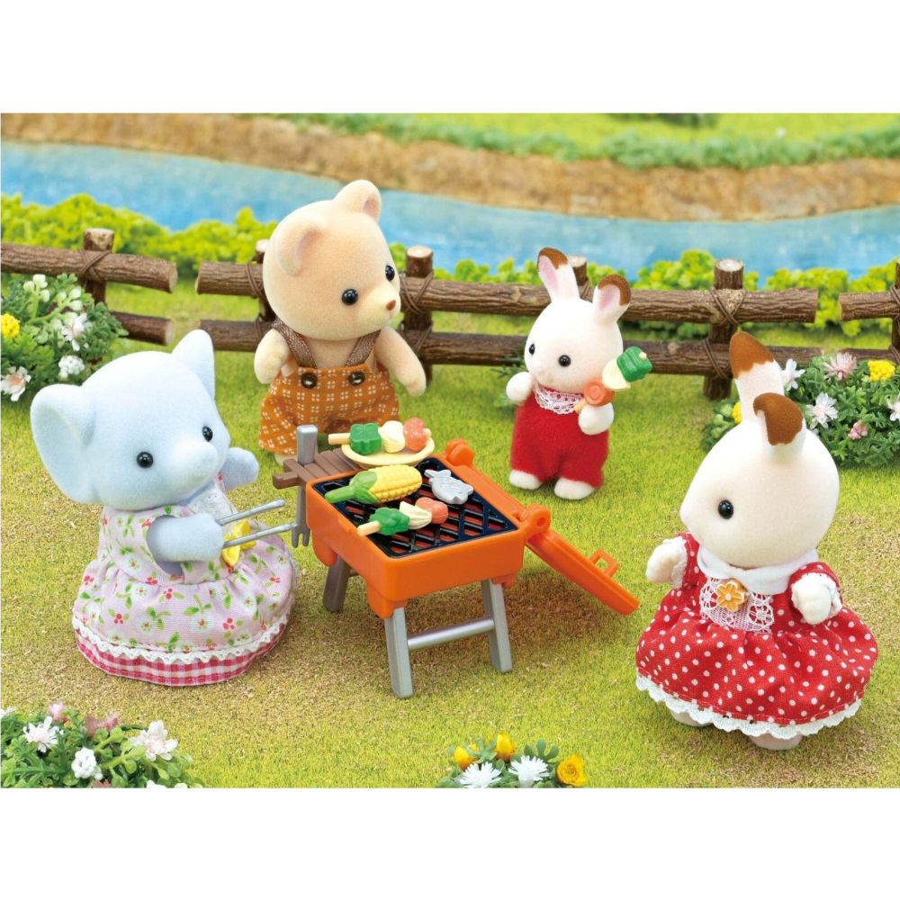 Sylvanian Families BBQ Picnic Set - Elephant Girl - 5640 - Old Railway Line Garden Centre