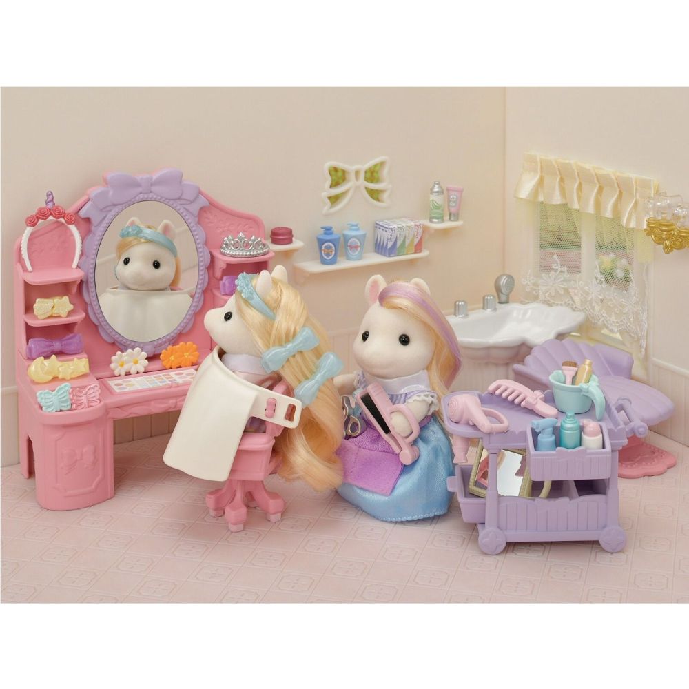 Sylvanian Families Pony's Hair Stylist Set - 5644 - Old Railway Line Garden Centre