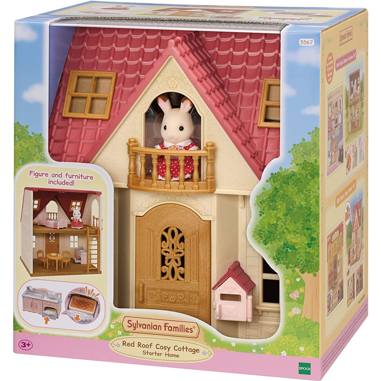 Sylvanian Families Red Roof Cosy Cottage - Old Railway Line Garden Centre