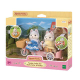 Sylvanian Families Tandem Cycling Set - Husky Brother & Sister - 5637 - Old Railway Line Garden Centre