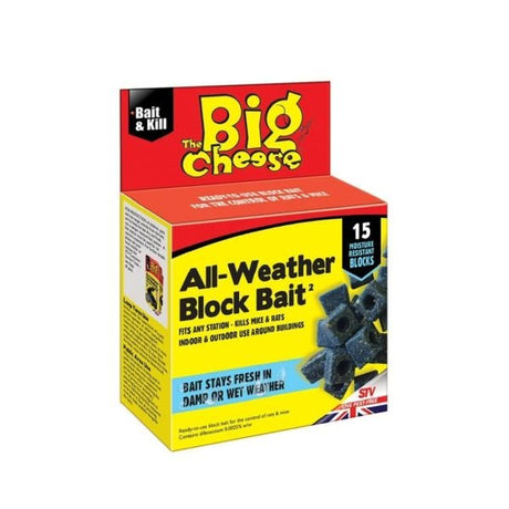 The Big Cheese 15 x 10g All Weather Bait Block - Old Railway Line Garden Centre