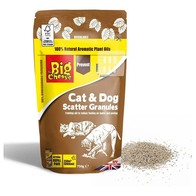 The Big Cheese 750g Cat & Dog Detterent Scatter Granules - Old Railway Line Garden Centre