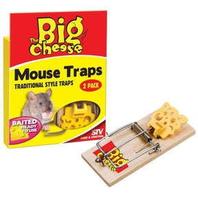 The Big Cheese Baited RTU Mouse Traps (Pack of 2) - Old Railway Line Garden Centre