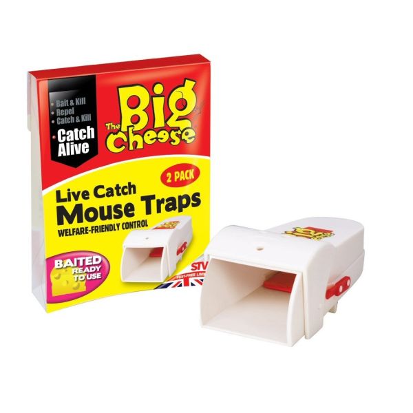 The Big Cheese Live Catch Mouse Traps (Pack of 2) - Old Railway Line Garden Centre