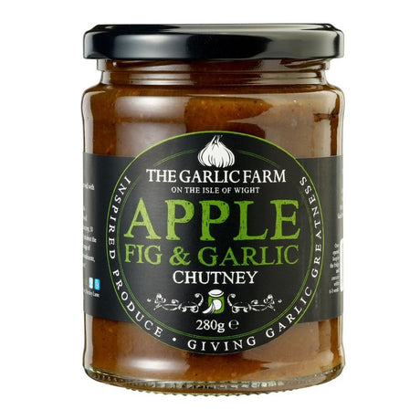 The Garlic Farm 280g Apple Fig & Garlic Chutney - Old Railway Line Garden Centre