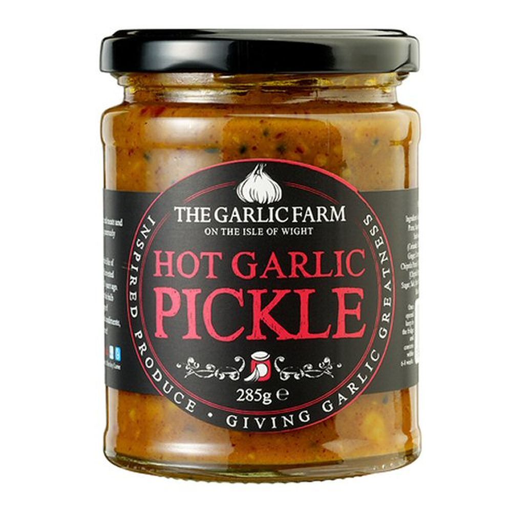 The Garlic Farm 282g Hot Garlic Pickle - Old Railway Line Garden Centre
