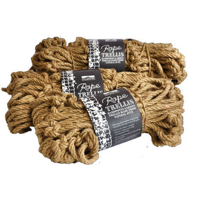 The Good Life 1.2 x 1.8m Natural Jute Rope Trellis - Old Railway Line Garden Centre