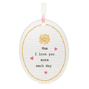 Thoughtful Words Mum Oval Plaque - Old Railway Line Garden Centre