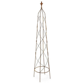 Tom Chambers 1.6m Rust Nostell Obelisk - Old Railway Line Garden Centre
